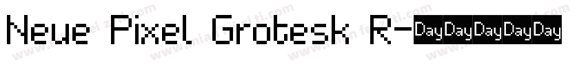 Neue Pixel Grotesk R字体转换